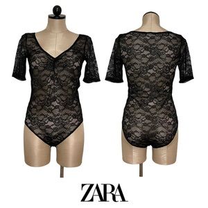 Zara | Short Sleeve Lace Bodysuit